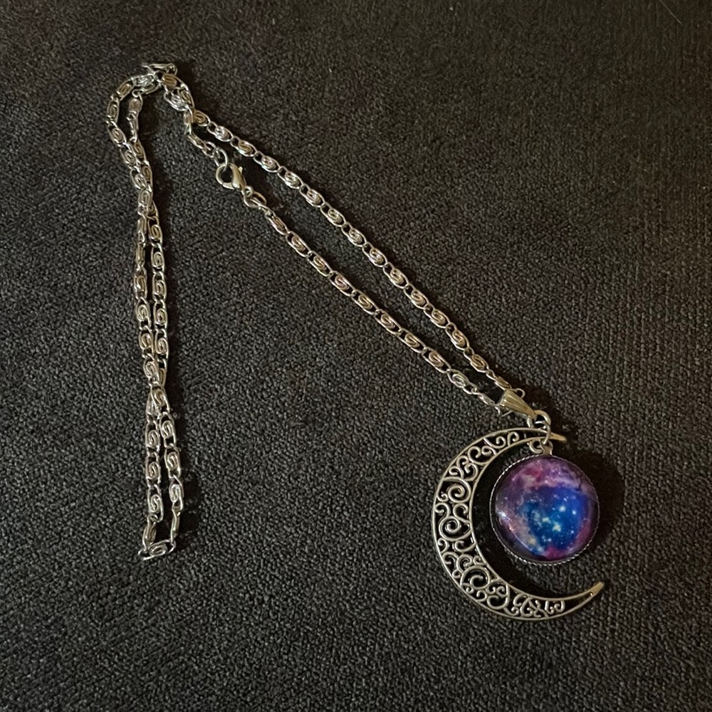 Galaxy Half Moon Necklace